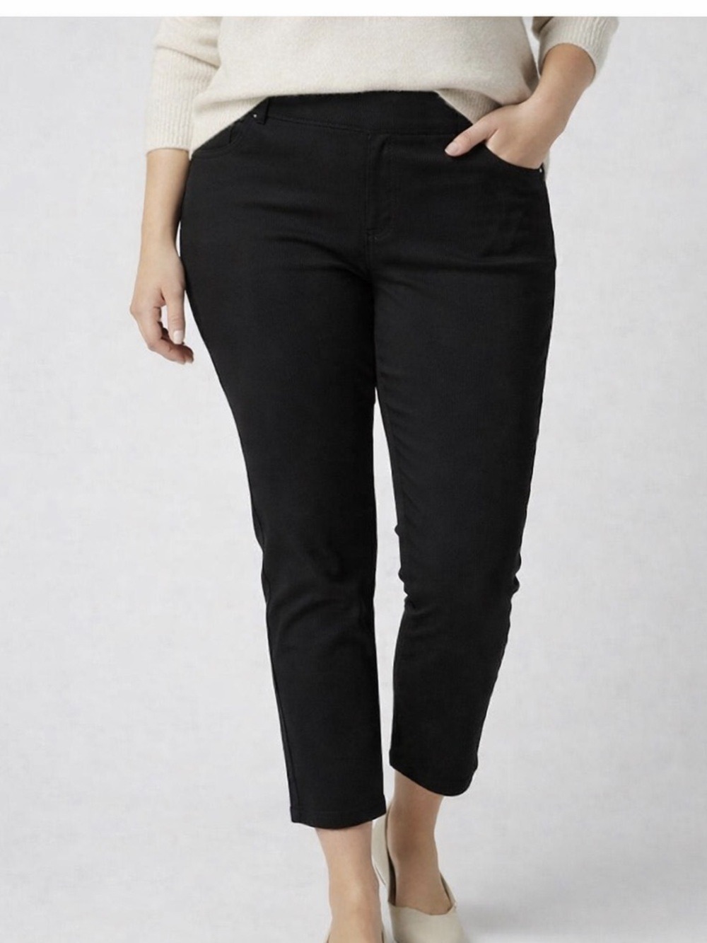 STYLE & CO Black Cotton Blend Ankle Pants Size 20